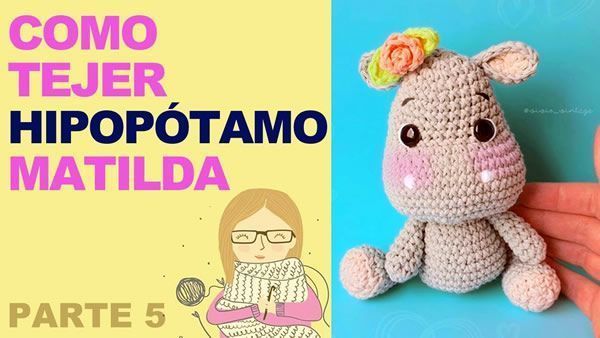 Hipopótamo amigurumi patrón