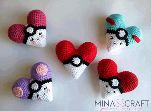PokeCorazón Amigurumi paso a paso