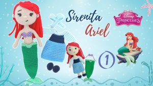 La sirenita en amigurumi