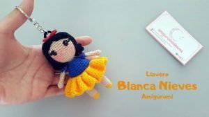 Llavero BlancaNieves en amigurumi tutorial paso a paso
