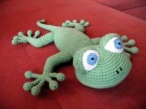 Lagartija amigurumi patrón paso a paso
