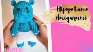 Hipopótamo amigurumi DIY y Patrón paso a paso