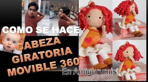 DIY Cabeza giratoria en muñecas amigurumi