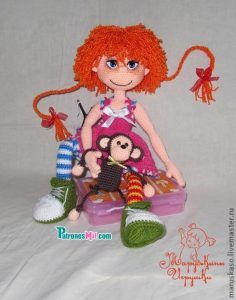 Pippi calzaslargas amigurumi con patrón gratis