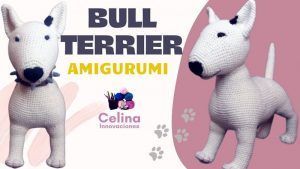 Cachorro pastor blanco suizo a crochet con patrón