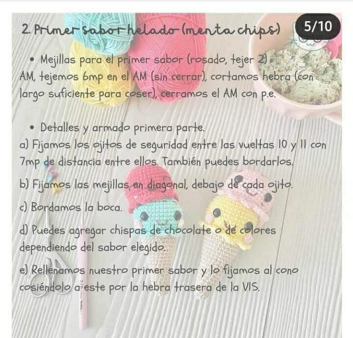 segundo sabor de Helado amigurumi segundo sabor de Helado amigurumi