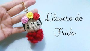 Llavero Frida amigurumi DIY paso a paso