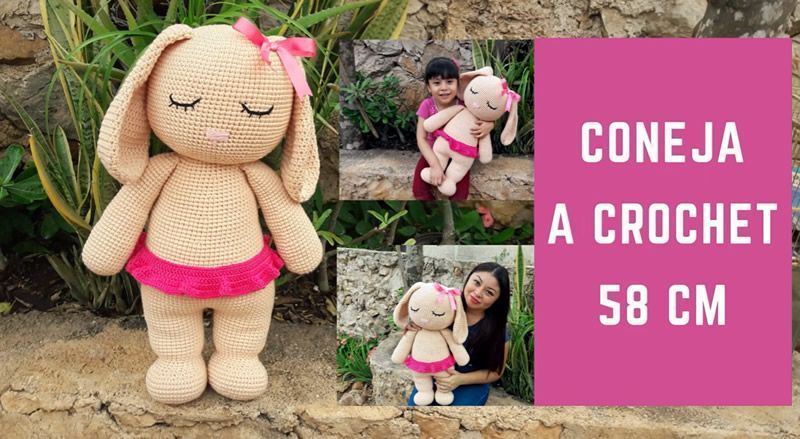 Coneja amigurumi grande paso a paso