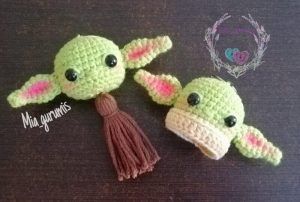 Llavero Yoda amigurumi con patrón