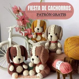Mini cachorros amigurumi