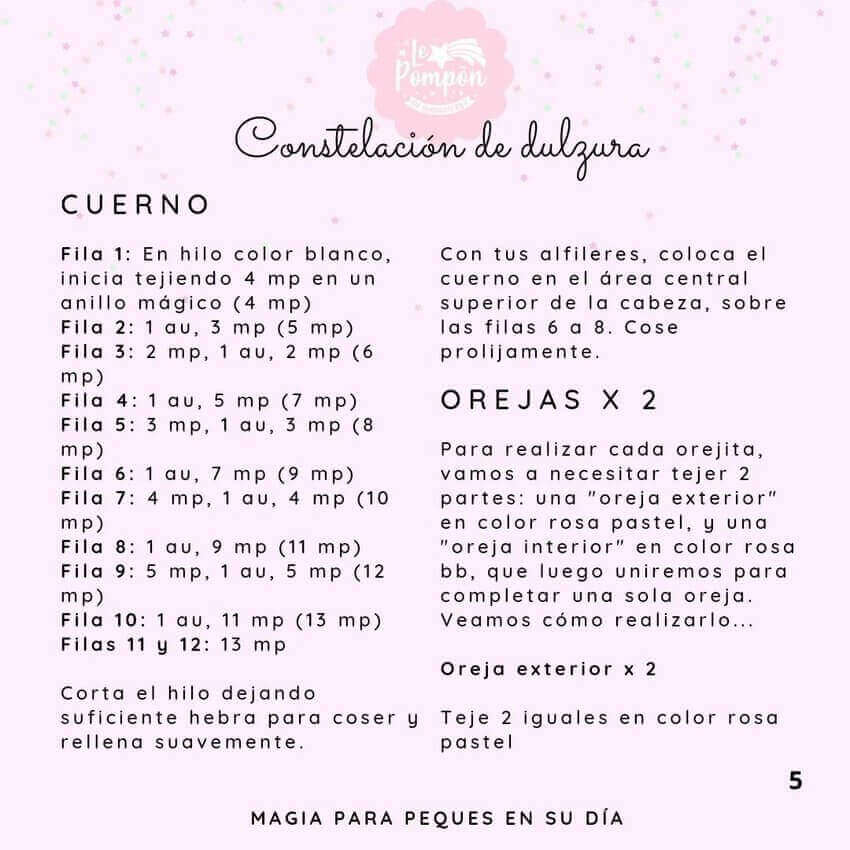 Mantita de apego Unicornio Mantita de apego Unicornio - Cuerno y orejas