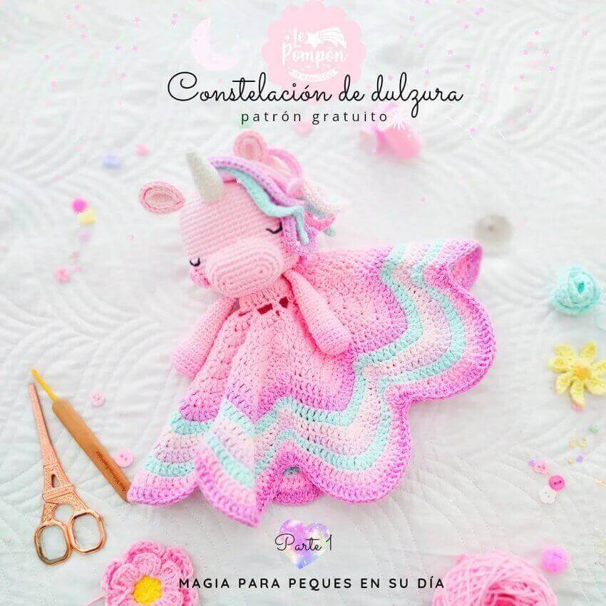 Mantita de apego Unicornio Mantita de apego Unicornio