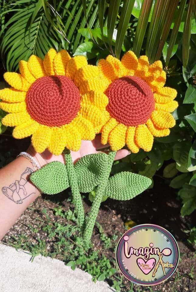 Patrón Girasol amigurumi