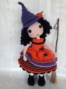 Muñeca Brujilda amigurumi