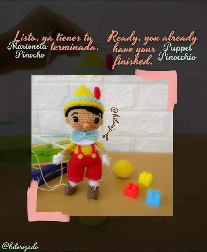 Pinocho marioneta amigurumi Pinocho marioneta amigurumi