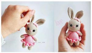 Conejita bailarina amigurumi