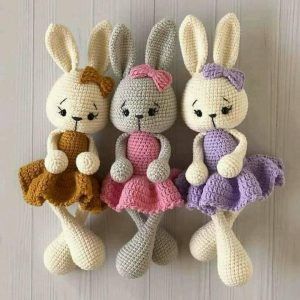 Conejitas bailarinas amigurumis