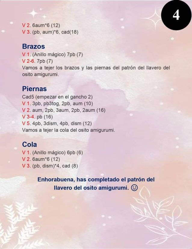 Llavero oso amigurumi Llavero oso amigurumi