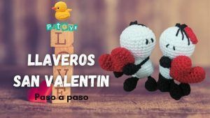 Llaveros amigurumi San Valentín