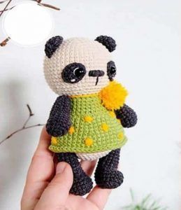Ositos panda con vestido