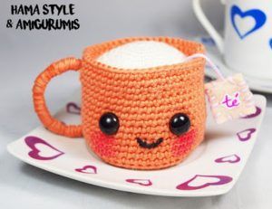 Taza de té amigurumi