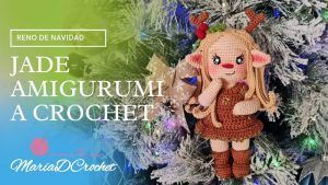 Jade la niña reno amigurumi