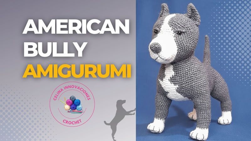 American Bully dog amigurumi