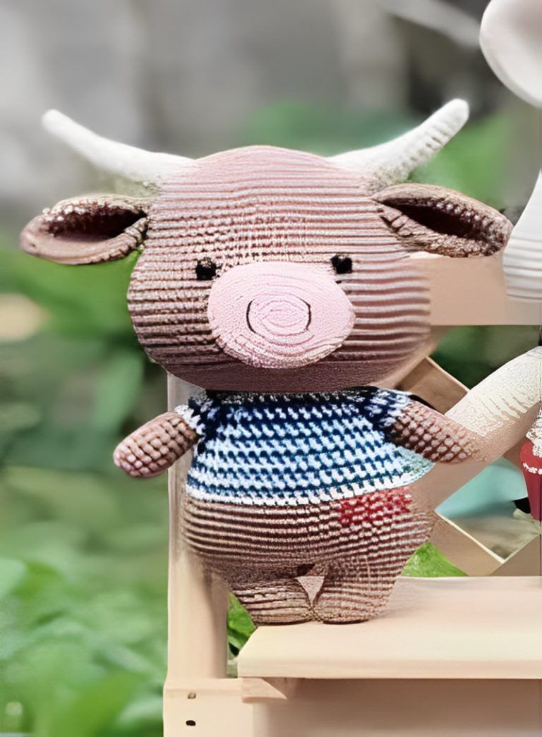 Búfalo amigurumi patrón
