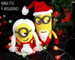 Minions amigurumi NAVIDEÑOS