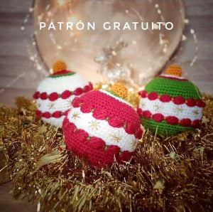 Esferas Navideñas a crochet
