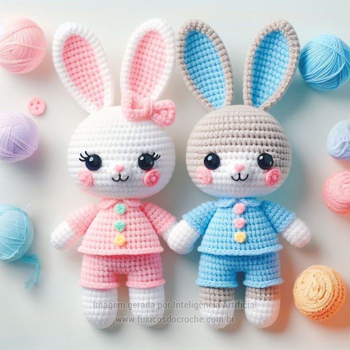 Conejitos Amigurumi a Crochet